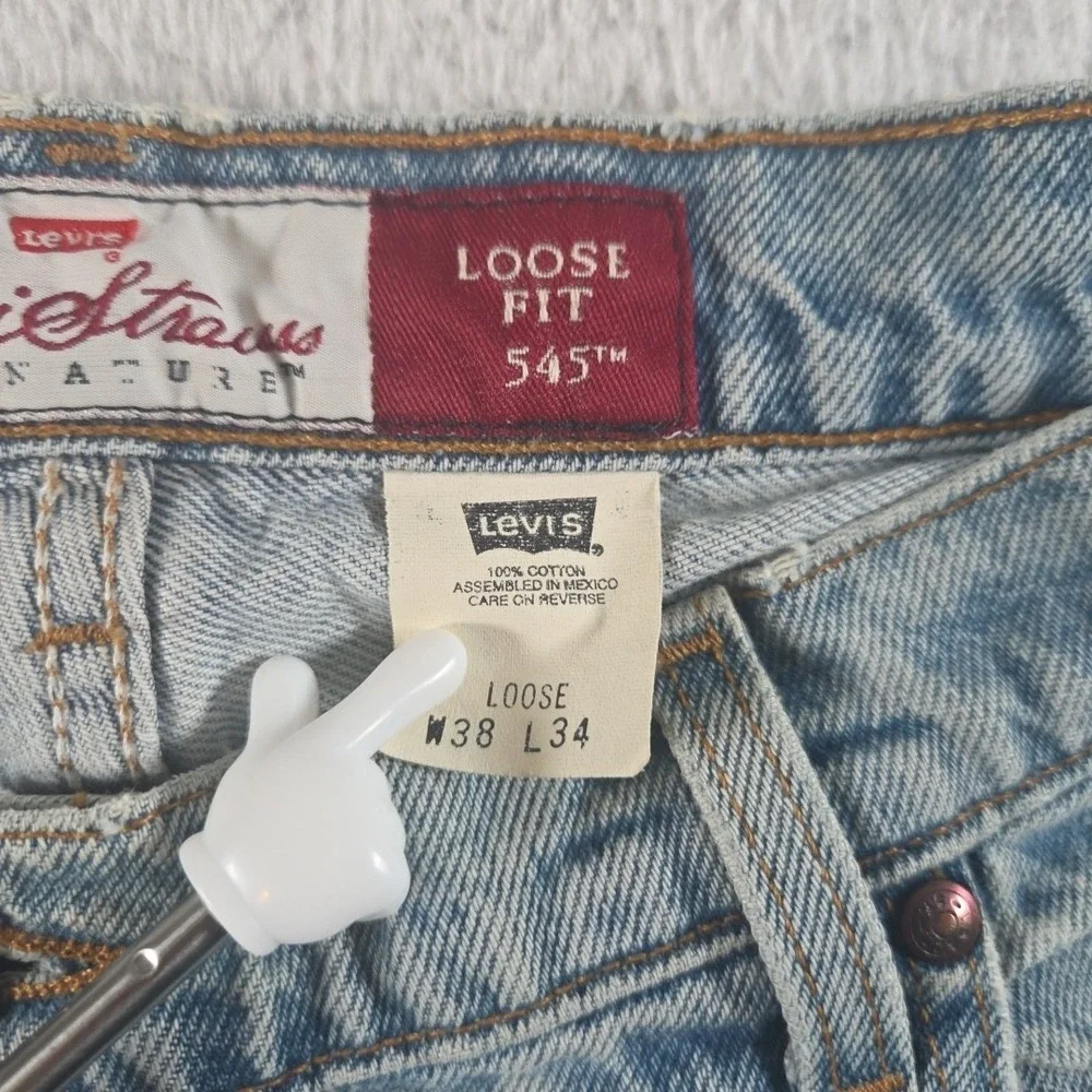 Vintage 90's Levi's Levi Strauss Signature 545‎ Loose Fit Jeans Mens 35x32